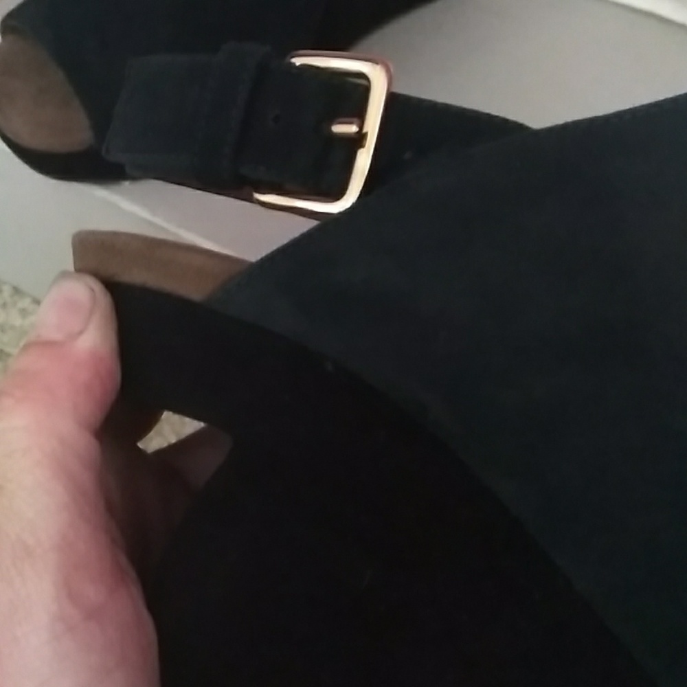 Marni dark Sea green suede wedges. - Picture 6 of 8